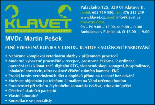 KLAVET - Veterinrn klinika Klatovy