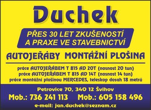 DUCHEK - PRCE AUTOJEBEM A  PLOINOU