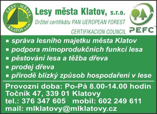 LESY M�STA KLATOV, s.r.o.